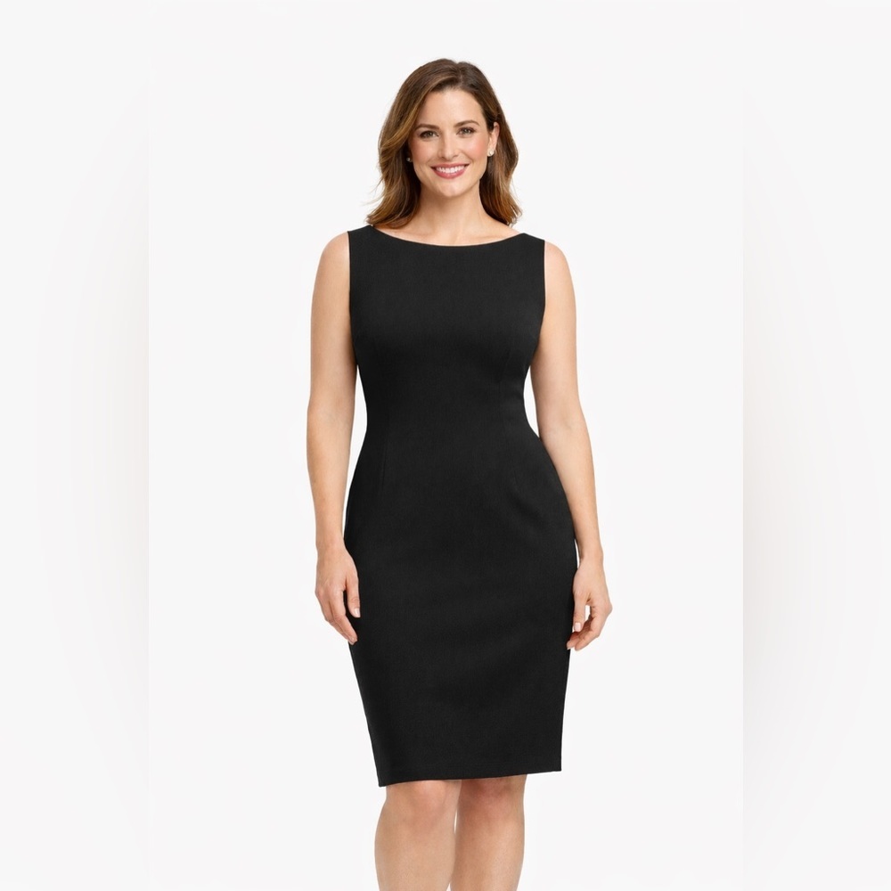 MM LAFLEUR Black Ponte Sheath Dress 14